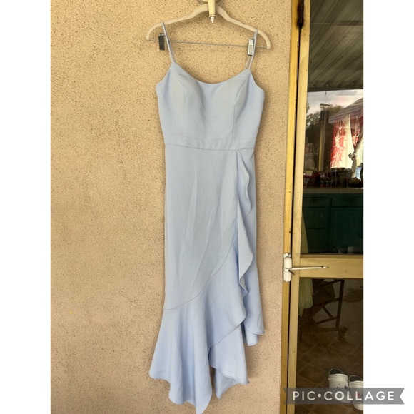 Aqua | Dresses | Aqua Ruffle Asymmetrical Midi Dress Nwt | Poshmark